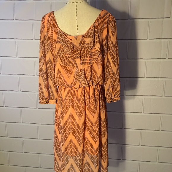 My Michelle Elegant Chiffon Dress Size Large - Picture 5 of 6